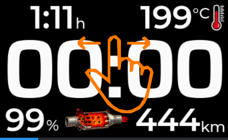 Swipe left or right gesture